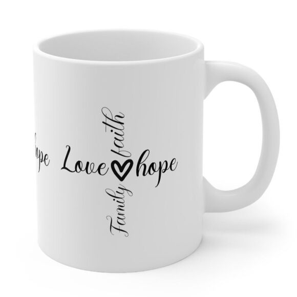 Love and Hope Coffee Cup inspirational and daily motivation Ceramic Mug 11 Oz - Picture 2 of 9